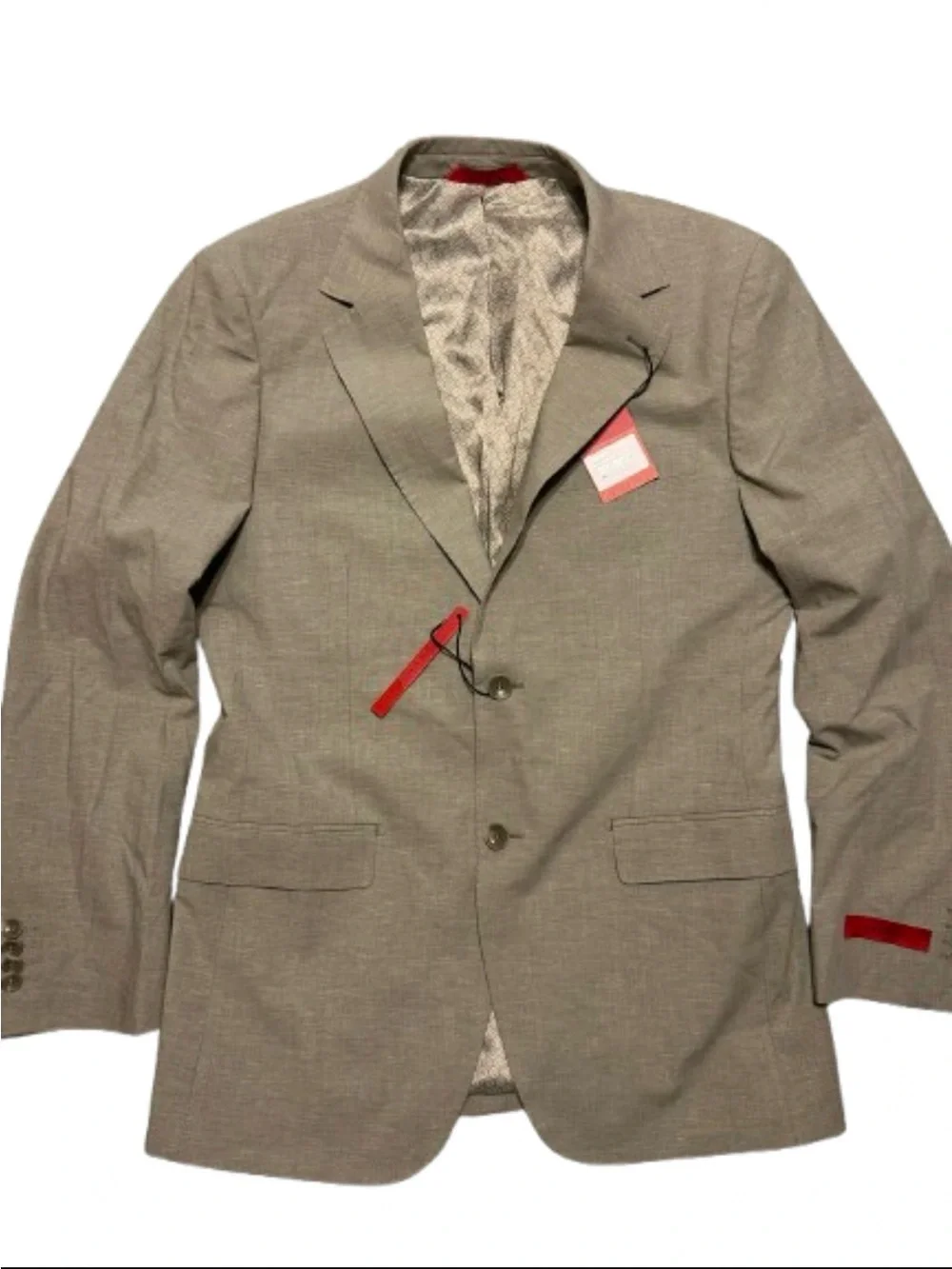 NWT Zanetti Messina Jacket Mens 38R Sage Green Linen Blend Sport Coat Blazer